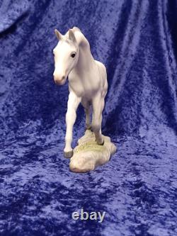 Vintage Cybis Porcelain Grey Dapple Galloping Stallion Horse Signed
