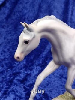 Vintage Cybis Porcelain Grey Dapple Galloping Stallion Horse Signed
