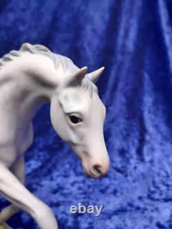 Vintage Cybis Porcelain Grey Dapple Galloping Stallion Horse Signed