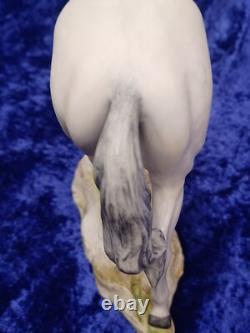 Vintage Cybis Porcelain Grey Dapple Galloping Stallion Horse Signed