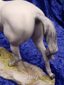 Vintage Cybis Porcelain Grey Dapple Galloping Stallion Horse Signed