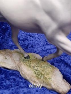 Vintage Cybis Porcelain Grey Dapple Galloping Stallion Horse Signed