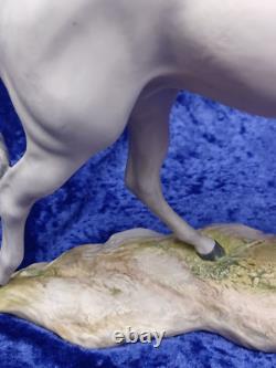 Vintage Cybis Porcelain Grey Dapple Galloping Stallion Horse Signed