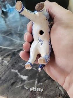 Vintage Delf Blue Horse Figurine Signed