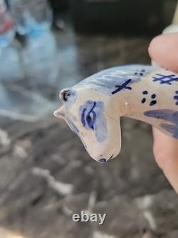 Vintage Delf Blue Horse Figurine Signed