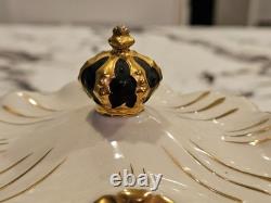 Vintage Dresden Capodimonte Porcelain Horse Carriage with Passenger