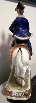 Vintage Dresden Kister Scheibe Alsbach PAJOL Mounted Soldier Horse Figurine MINT