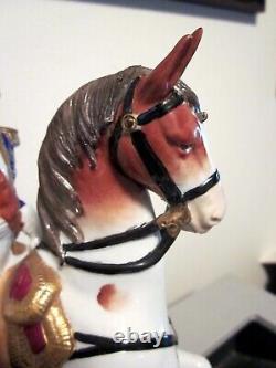 Vintage Dresden Kister Scheibe Alsbach SOULT Mounted Soldier Horse Figurine MINT