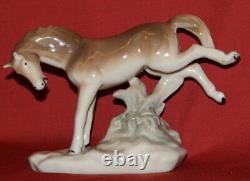 Vintage European Handcrafted Porcelain Horse Figurine