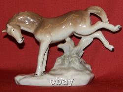 Vintage European Handcrafted Porcelain Horse Figurine