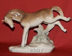 Vintage European Handcrafted Porcelain Horse Figurine