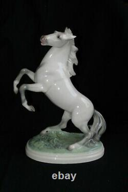 Vintage Figure Horse Stallion Statue Wilhelm Thomasch 1016 Austria porcelain