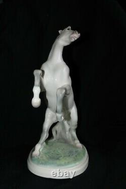 Vintage Figure Horse Stallion Statue Wilhelm Thomasch 1016 Austria porcelain