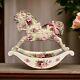 Vintage Floral Porcelain Rocking Horse