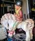 Vintage Folk Art Ceramic Figurine Horse Rider