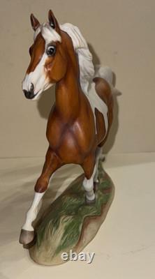 Vintage Franklin Mint Misty Pinto Horse Porcelain Figurine Pamela du Boulay