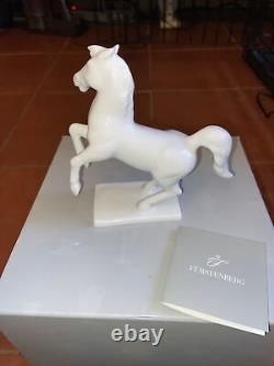 Vintage Fürstenberg Germany White Porcelain Horse Figurine With Box