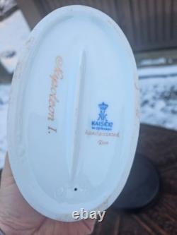 Vintage German KAISER porcelain napoleon horse figurine statue wood base