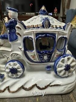 Vintage German KPMPorcelain HorseCarriage Princess Figurine Statue Group RARE