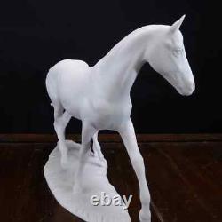 Vintage German Kaiser White Bisque Porcelain Mare & Foal Figure Marked