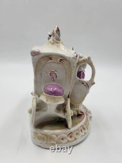 Vintage German Porcelain Cinderella Coach Carriage Figurine Horses Rococo Couple