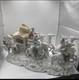 Vintage German Porcelain Coach Carriage Princess Nobles 6 Horses Statue