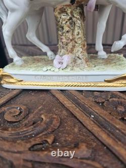 Vintage German scheibe alsbach porcelain napoleon garde imperial horse statue