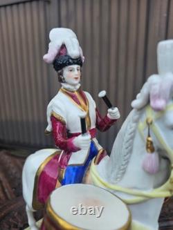 Vintage German scheibe alsbach porcelain napoleon garde imperial horse statue