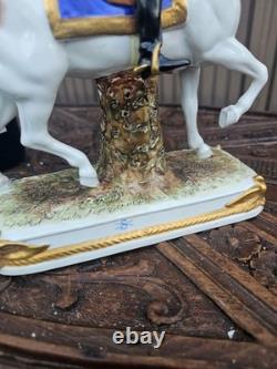 Vintage German scheibe alsbach porcelain napoleon garde imperial horse statue