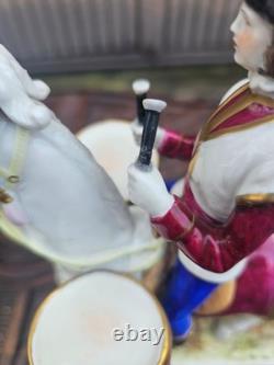 Vintage German scheibe alsbach porcelain napoleon garde imperial horse statue