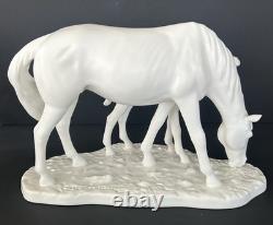 Vintage Goebel G. Bochmann 1974 Porcelain Horse & Foal Sculpture Statue Germany