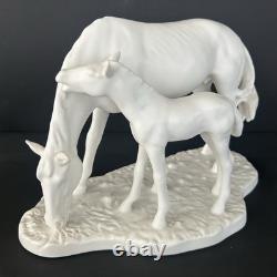 Vintage Goebel G. Bochmann 1974 Porcelain Horse & Foal Sculpture Statue Germany