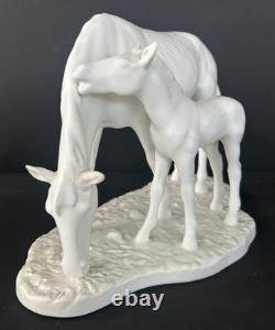 Vintage Goebel G. Bochmann 1974 Porcelain Horse & Foal Sculpture Statue Germany