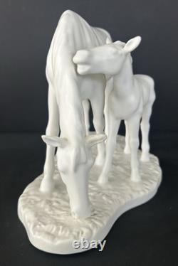 Vintage Goebel G. Bochmann 1974 Porcelain Horse & Foal Sculpture Statue Germany