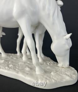 Vintage Goebel G. Bochmann 1974 Porcelain Horse & Foal Sculpture Statue Germany
