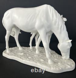 Vintage Goebel G. Bochmann 1974 Porcelain Horse & Foal Sculpture Statue Germany