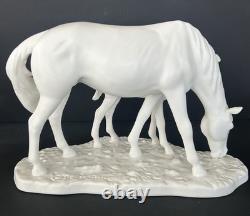 Vintage Goebel G. Bochmann 1974 Porcelain Horse & Foal Sculpture Statue Germany