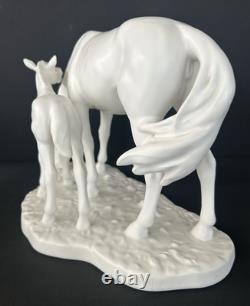 Vintage Goebel G. Bochmann 1974 Porcelain Horse & Foal Sculpture Statue Germany