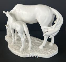Vintage Goebel G. Bochmann 1974 Porcelain Horse & Foal Sculpture Statue Germany