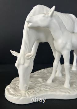 Vintage Goebel G. Bochmann 1974 Porcelain Horse & Foal Sculpture Statue Germany