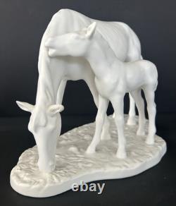 Vintage Goebel G. Bochmann 1974 Porcelain Horse & Foal Sculpture Statue Germany