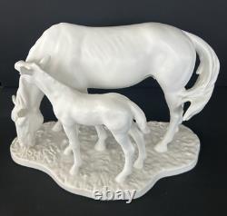 Vintage Goebel G. Bochmann 1974 Porcelain Horse & Foal Sculpture Statue Germany
