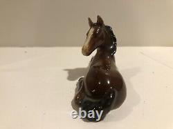 Vintage Goebel Laying Horse/Foal Figurine 4.25 Incised Crown and Full Bee Mark
