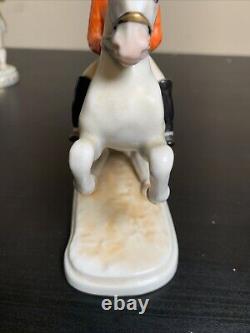 Vintage Goebel Lipizzan Dressage Horse Stallion Rider Porcelain Figurine