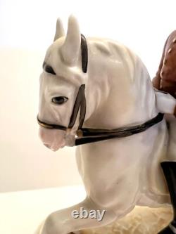Vintage Goebel Lipizzan Dressage Horse Stallion Rider Porcelain Figurine GF 137