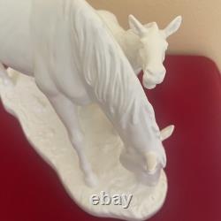 Vintage Goetz bisque porcelain horse and foal figurine. Signed. MINT CONDITION