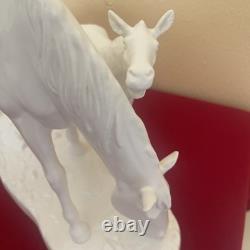 Vintage Goetz bisque porcelain horse and foal figurine. Signed. MINT CONDITION
