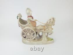 Vintage Gräfenthal Porcelain Figurine Child in Horse-Drawn Carriage