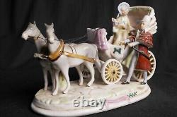 Vintage Grafenthal Porcelain Horse & Carriage with Couple Germany