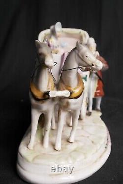 Vintage Grafenthal Porcelain Horse & Carriage with Couple Germany